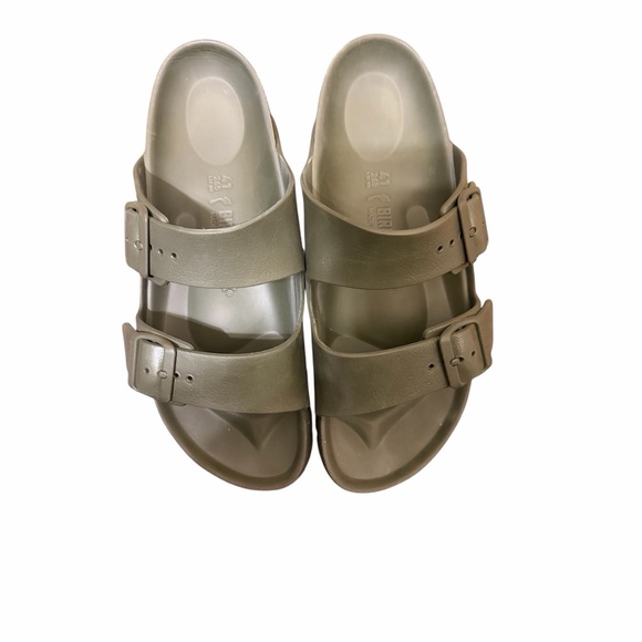 Birkenstock Shoes - Birkenstock Arizona Eva Two-Strap Slide Sandals in Olive